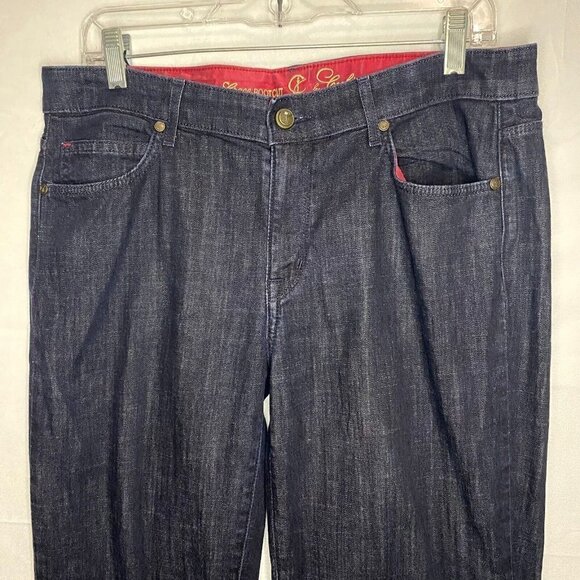 CJ by Cookie Johnson Grace Bootcut Jeans sz 30 (32x29) Dark Denim Blue Stretch - Picture 2 of 7